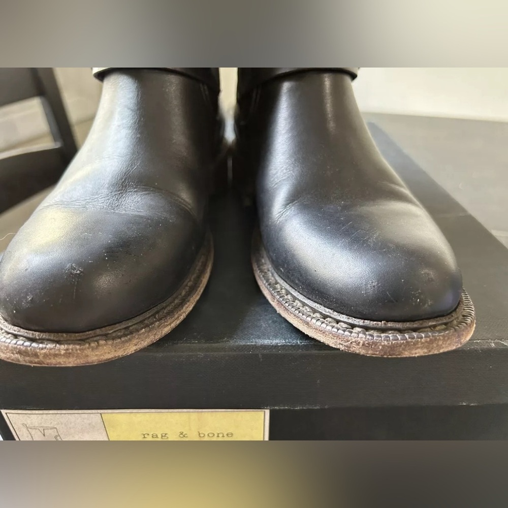 Rag & Bone Ashford Moto Boots Black Size 9 - Picture 3 of 10